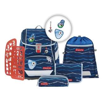 2in1 Plus Schulrucksack-Set 6tlg. Soccer Lars