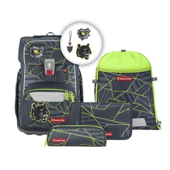 Giant Schulrucksack-Set 5 tlg. Dark Cat Chiko