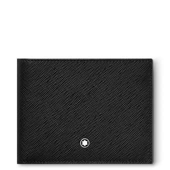 Sartorial Brieftasche 6 cc mit 2 Sichtfächern Schwarz