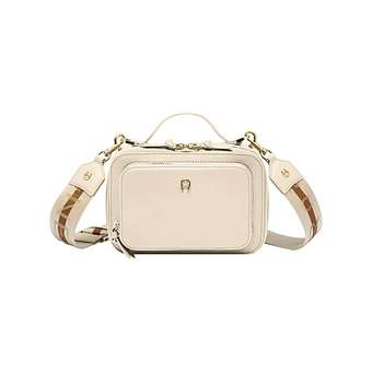 Zita S Riemenhandtasche Macadamia White