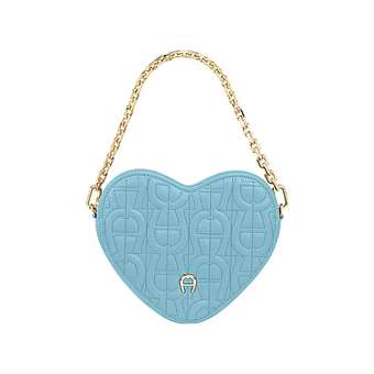 Heart Pouch Aquamarin Blue