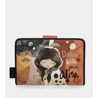 Alma Wallet M RFID Braun/Weiß
