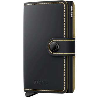 Miniwallet Matte Black & Ochre