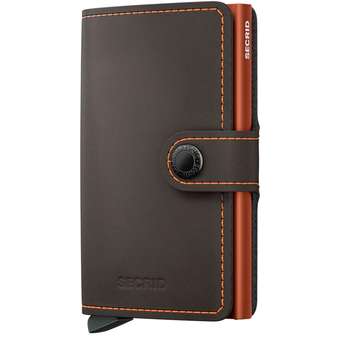Miniwallet Matte Truffle & Orange