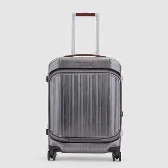 PQ-Light 4-Rollen Laptop-Trolley Nero Cuoio