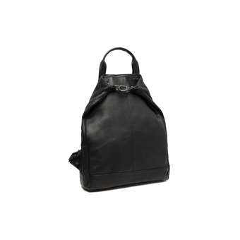 Manchester Lederrucksack Schwarz