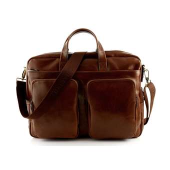 Front Pockets Aktentasche Marrone