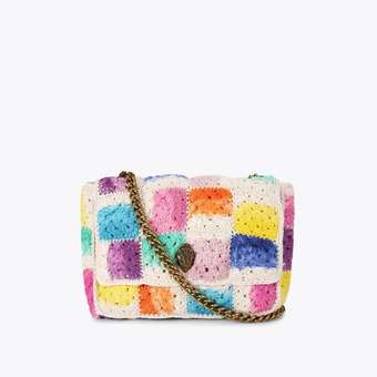 Crochet Kensington Bag White/Rainbow