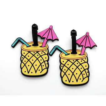 ANDO 2x Kofferanhänger Sonnenschirm Ananas