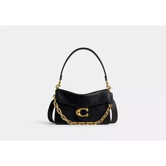 Tabby Schultertasche mit Kette B4/Schwarz