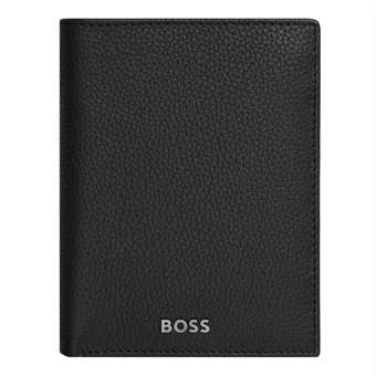 Kartenetui mit Umschlag Classic Grained Black
