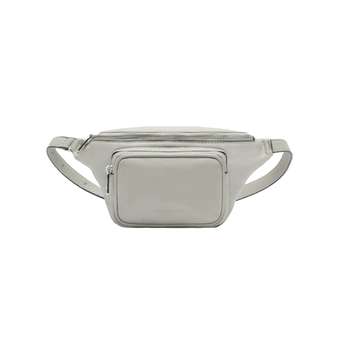 Lila Belt-Bag M Leder Steel
