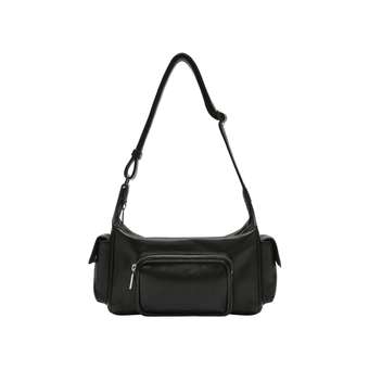 Lila Crossbody S Leder Black