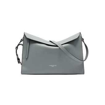 Lora M Crossbody Leder Grigio