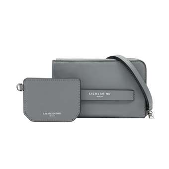 Lora Multi Pouch Leder Grigio