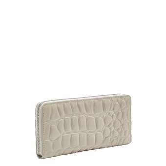 Gigi L Waxy Croco Pale Moon